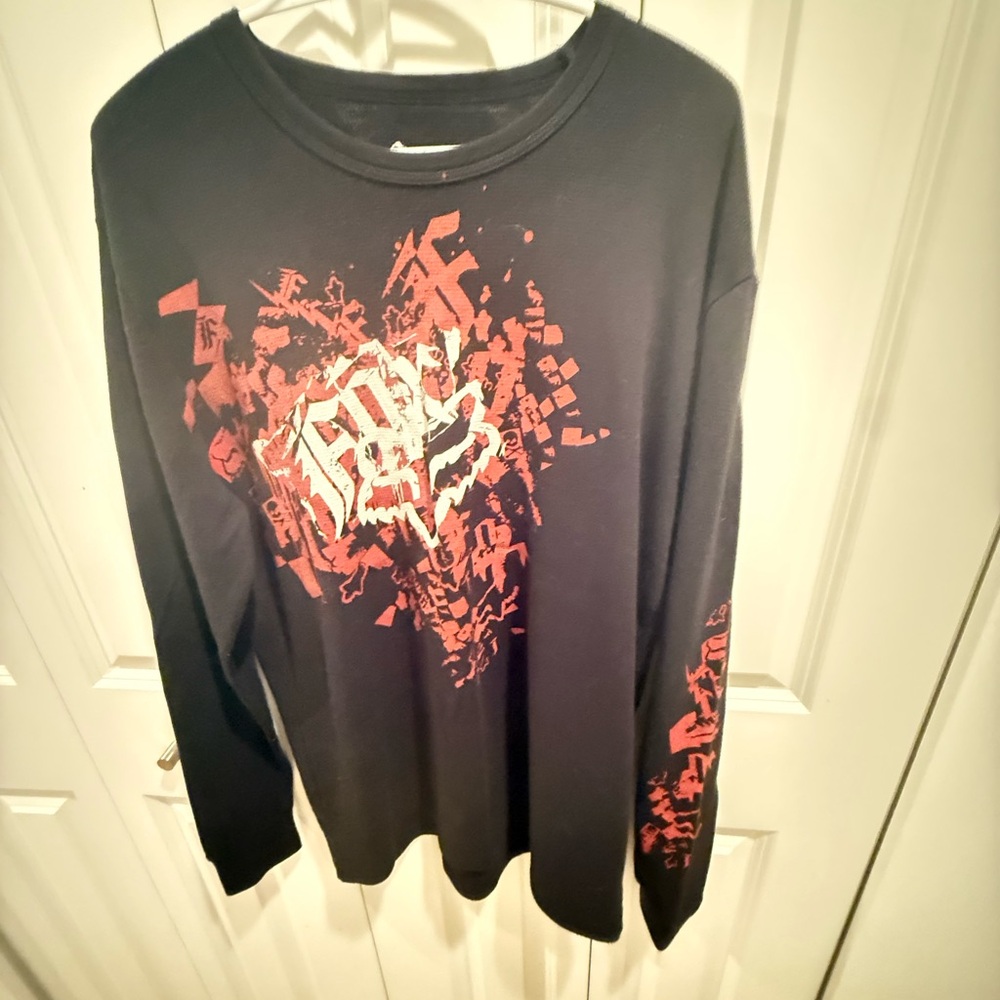 Fox Black Graphic Long-sleeve Tee